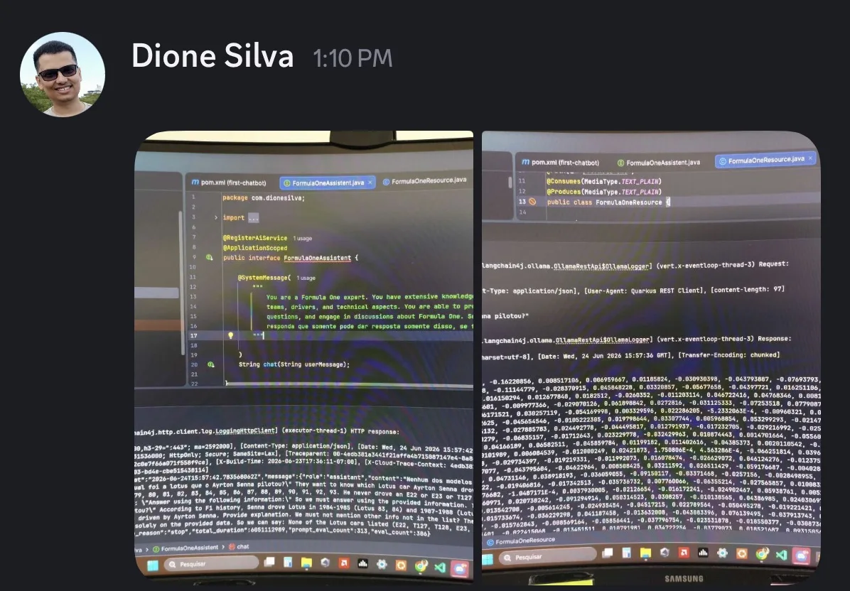 Dione Silva, chatbot de Fórmula 1